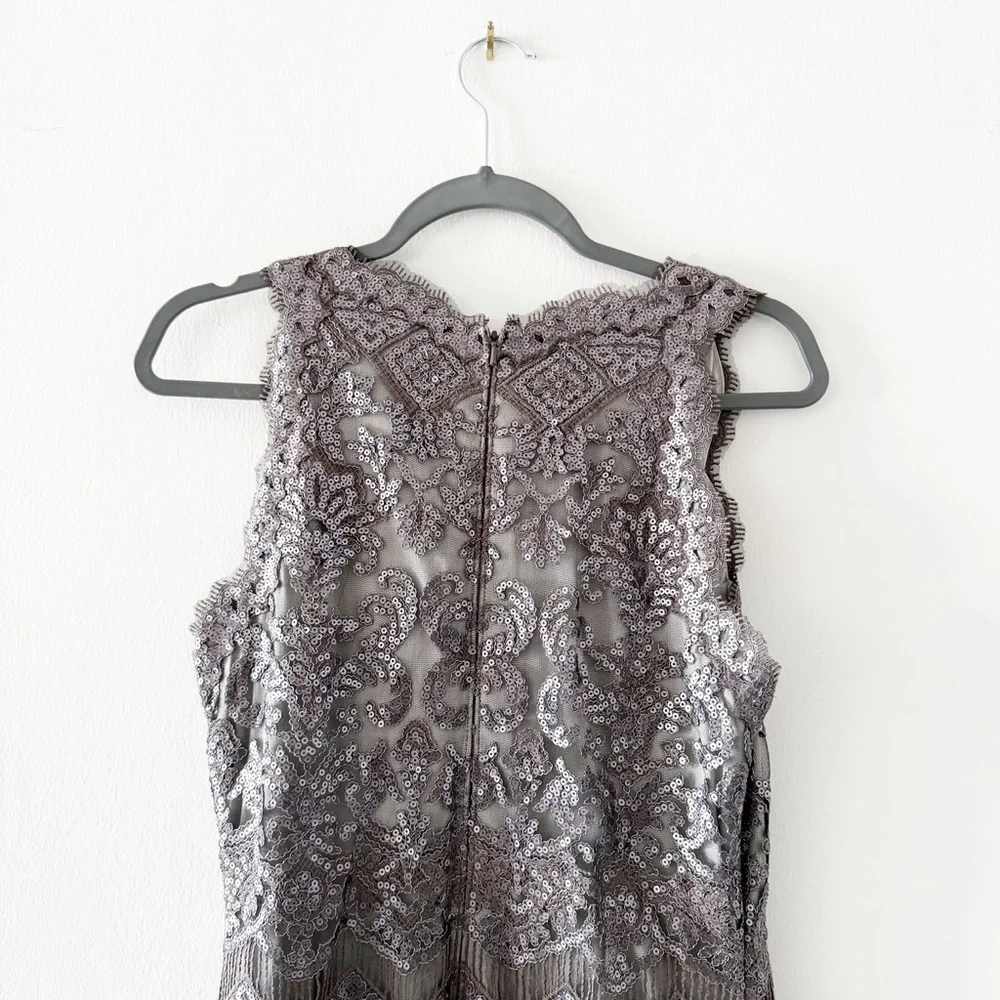 Tadashi Shoji Bera Sequin Embroidered Dress Size 10 - Picture 10 of 12